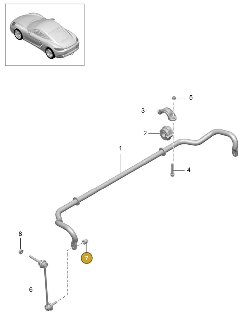 99908412309 — Porsche Cayman (2016-2019) diagram p50402030, position 7