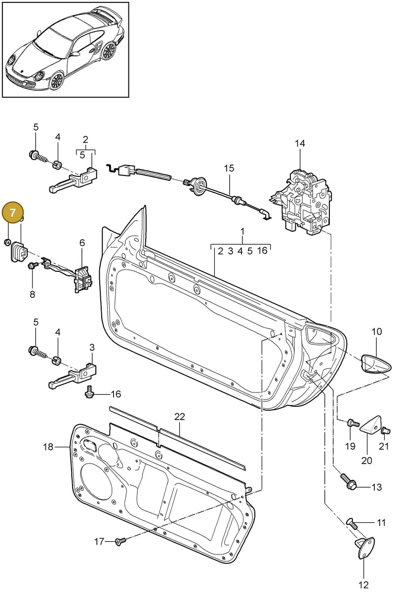 99908421203 — Porsche GT2 RS (2009-2012) diagram p36804000, position 7