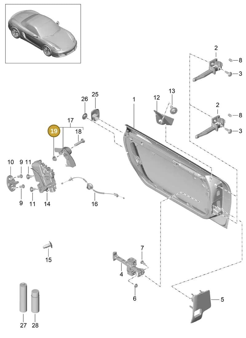 99908421203 — Porsche Boxster (2012-2016) diagram p39804000, position 19