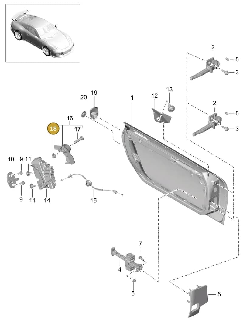 99908421203 — Porsche 911 (2013-2020) diagram p41804000, position 18