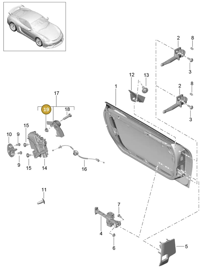 99908421203 — Porsche Cayman GT4 (2015-2016) diagram p45804000, position 19