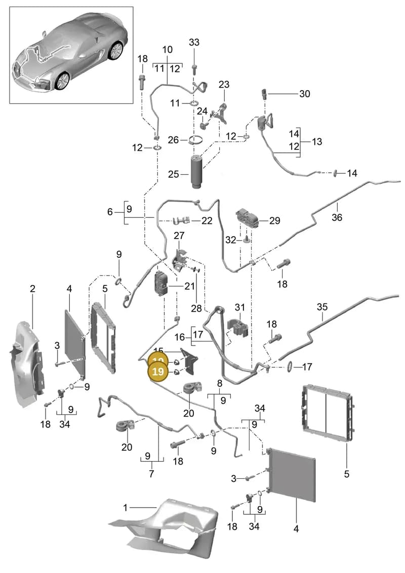 99908422201 — Porsche Boxster Spyder (2015-2016) diagram p46813020, position 19