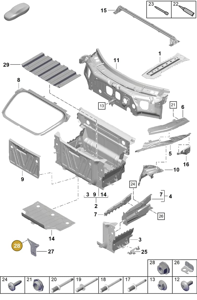 99908422201 — Porsche Cayman (2019-2022) diagram p55801100, position 28