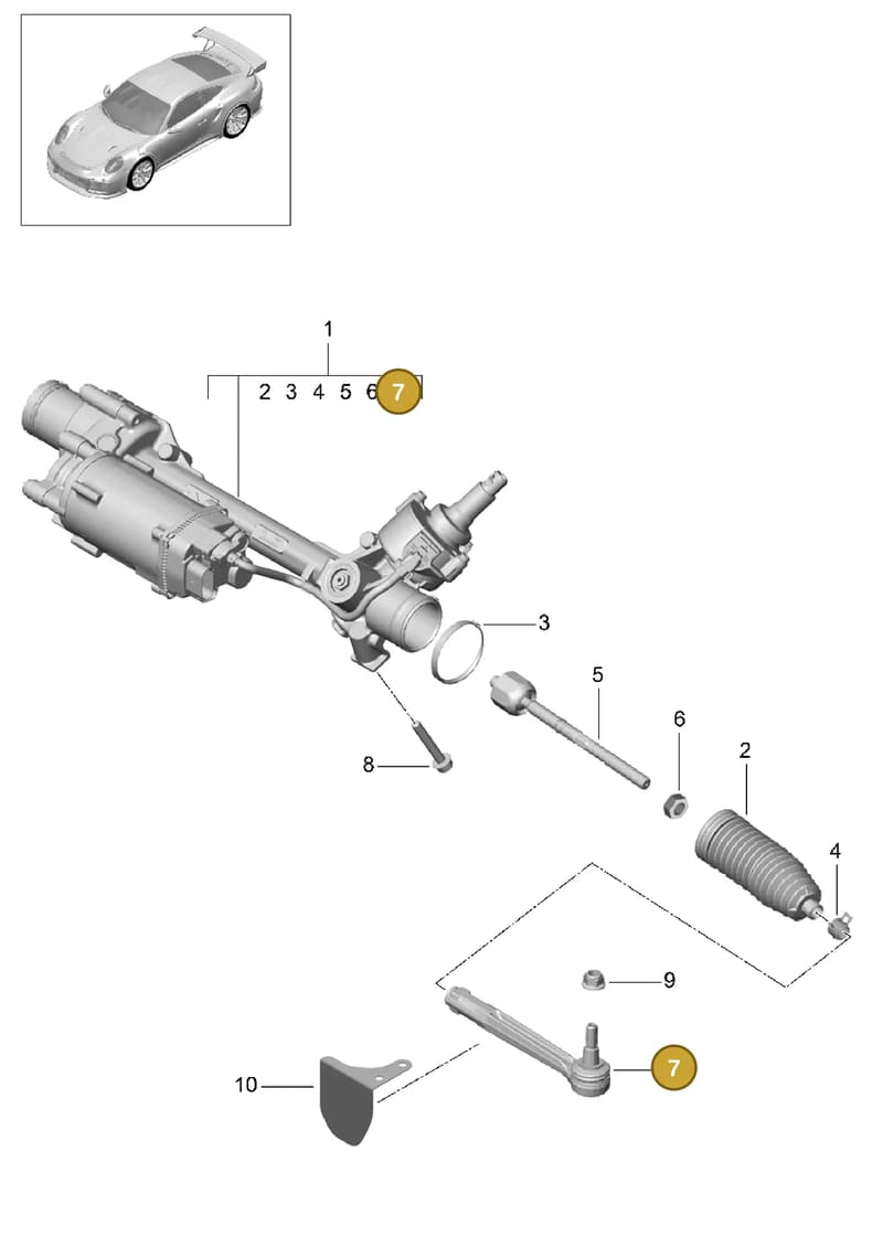 99908463001 — Porsche GT2 RS Clubsport (2013-2020) diagram p42403010, position 7