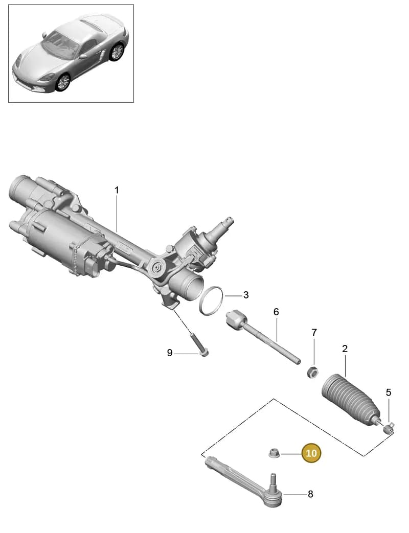 99908463001 — Porsche Boxster (2016-2019) diagram p48403000, position 10