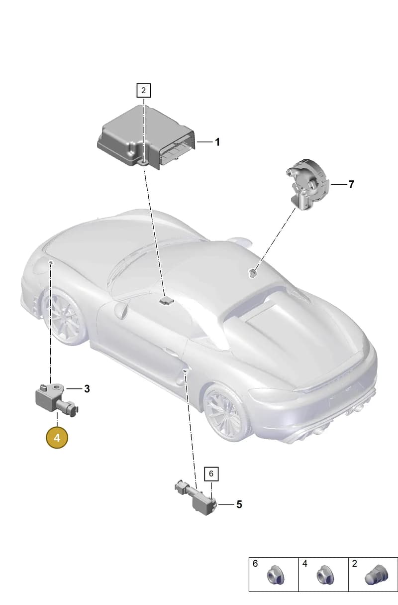 99908463801 — Porsche Boxster Spyder (2019-2020) diagram p54901050, position 4