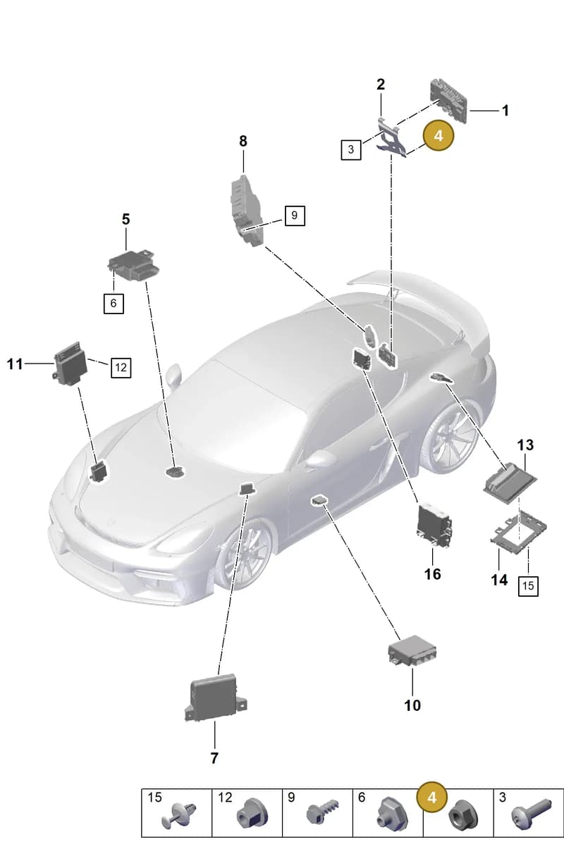 99908463801 — Porsche Cayman (2019-2022) diagram p55901030, position 4