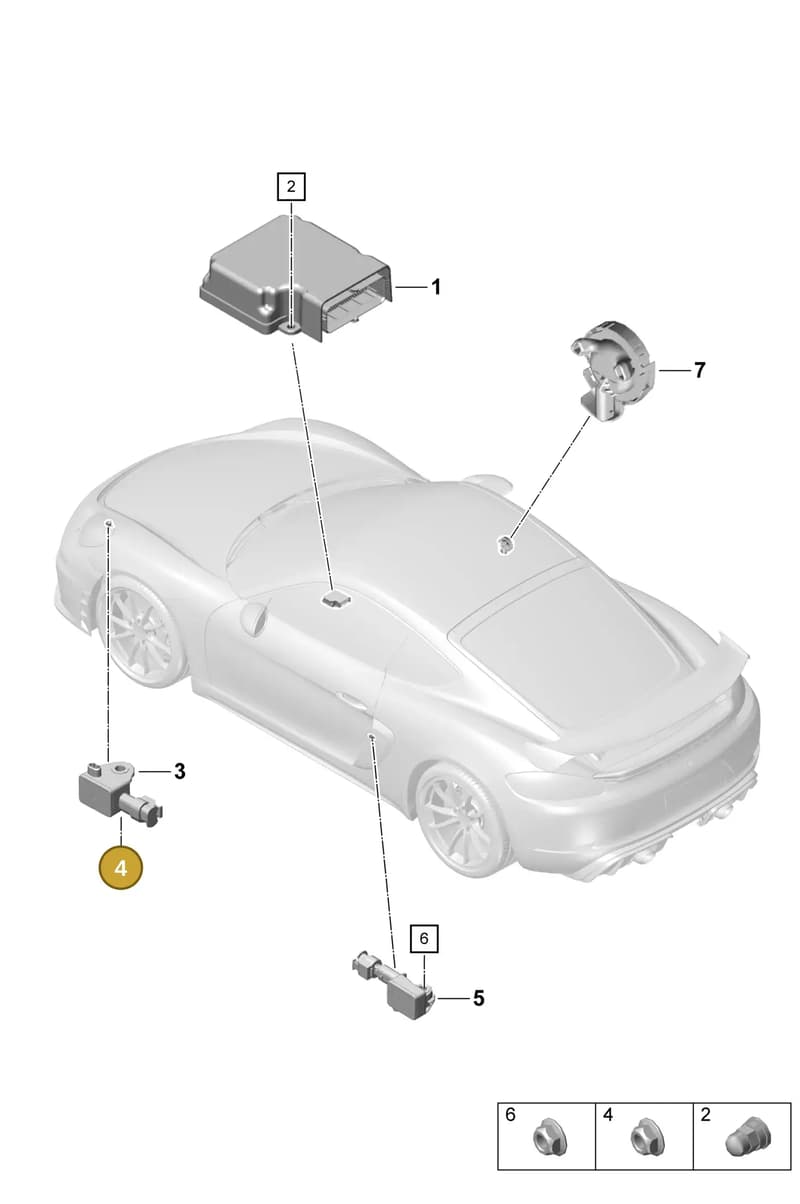 99908463801 — Porsche Cayman (2019-2022) diagram p55901050, position 4