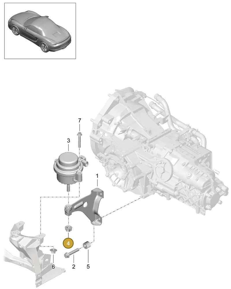99908600902 — Porsche Boxster (2012-2016) diagram p39306000, position 4