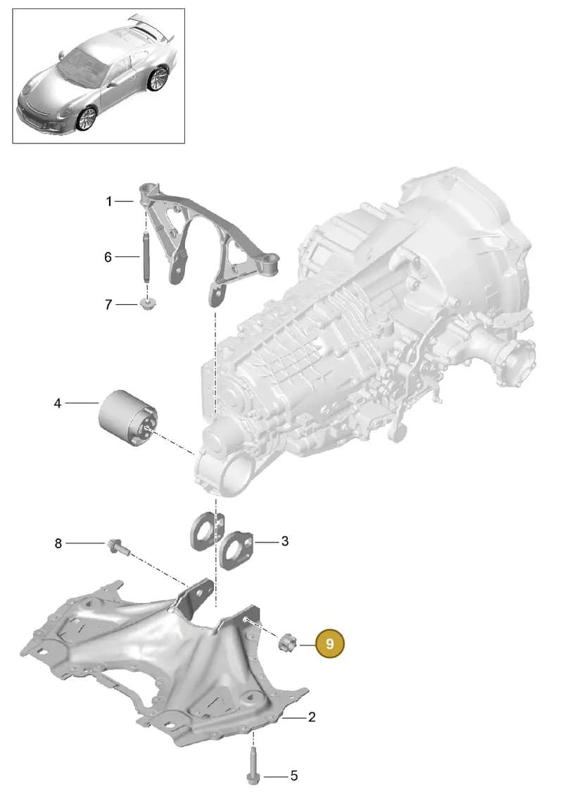99908600902 — Porsche 911 (2013-2020) diagram p41306000, position 9