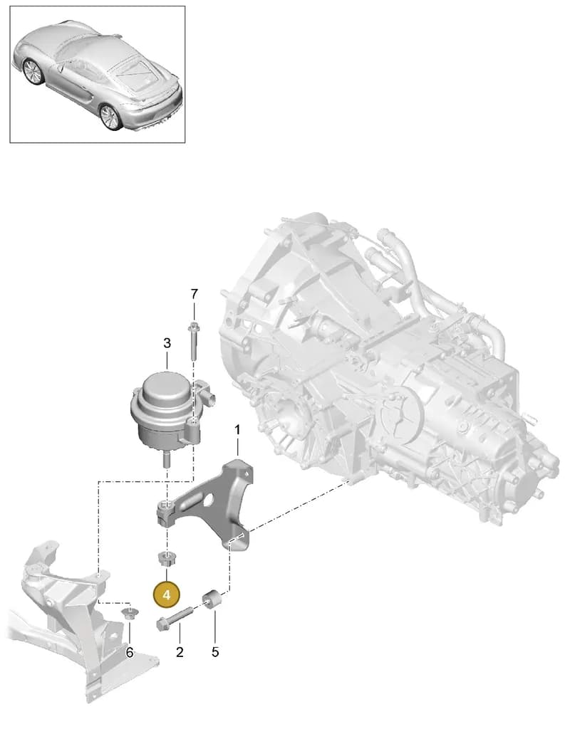 99908600902 — Porsche Cayman GT4 (2015-2016) diagram p45306000, position 4