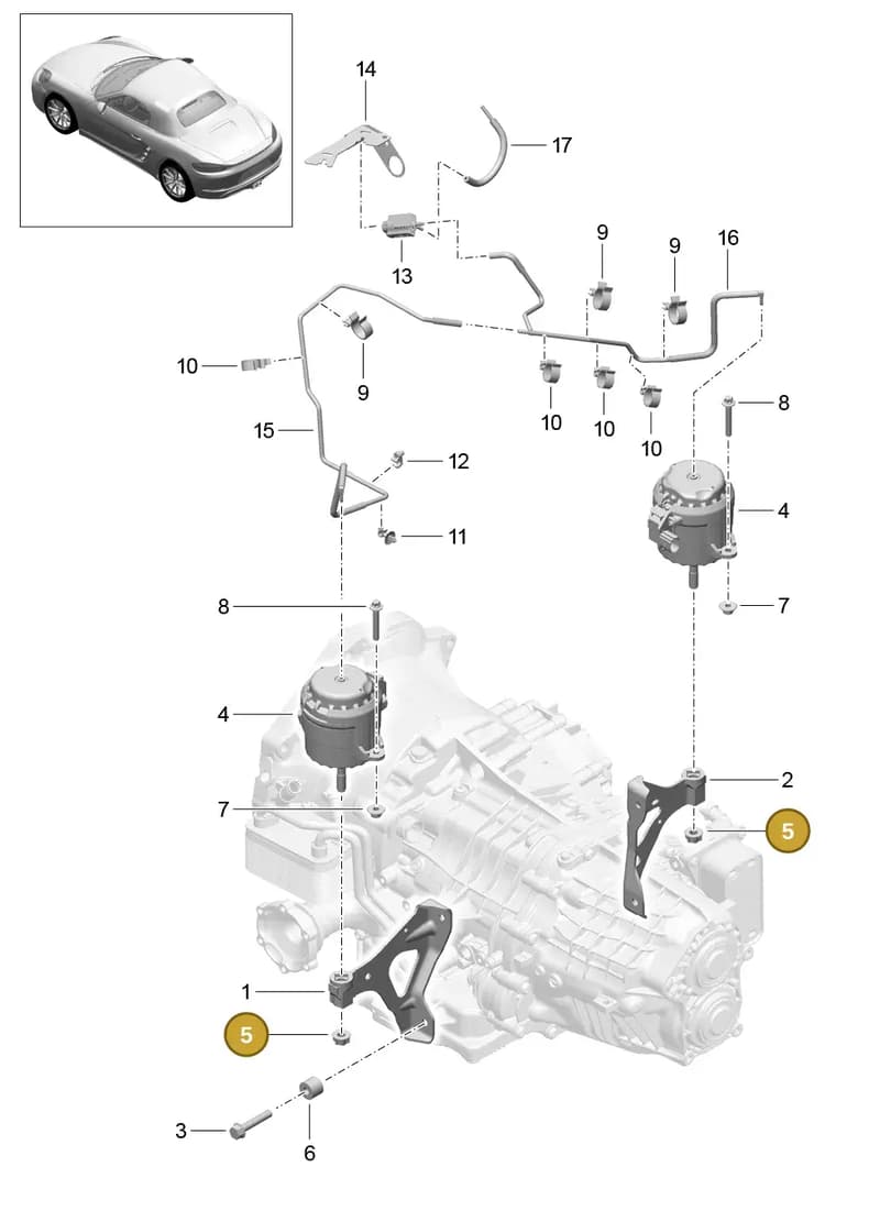 99908600902 — Porsche Boxster (2016-2019) diagram p48306000, position 5