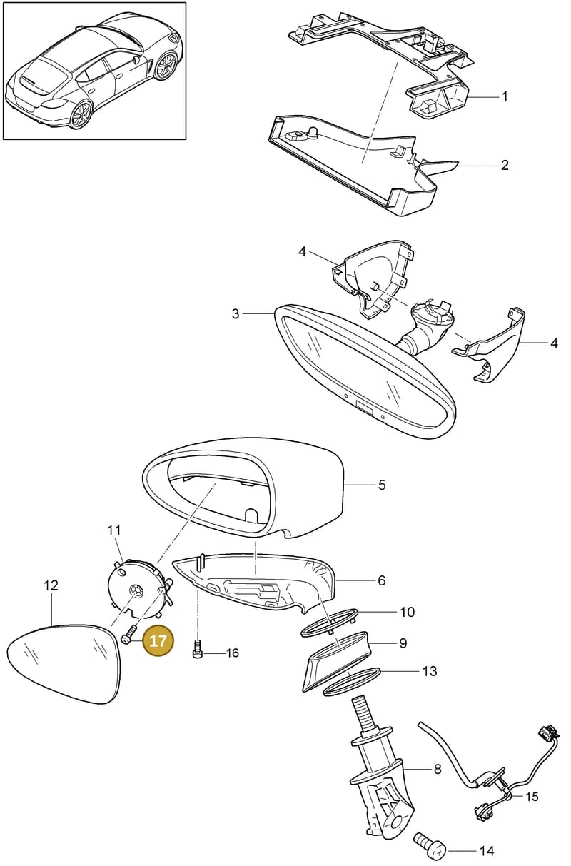 99914104302 — Porsche Panamera (2009-2016) diagram p35809050, position 17