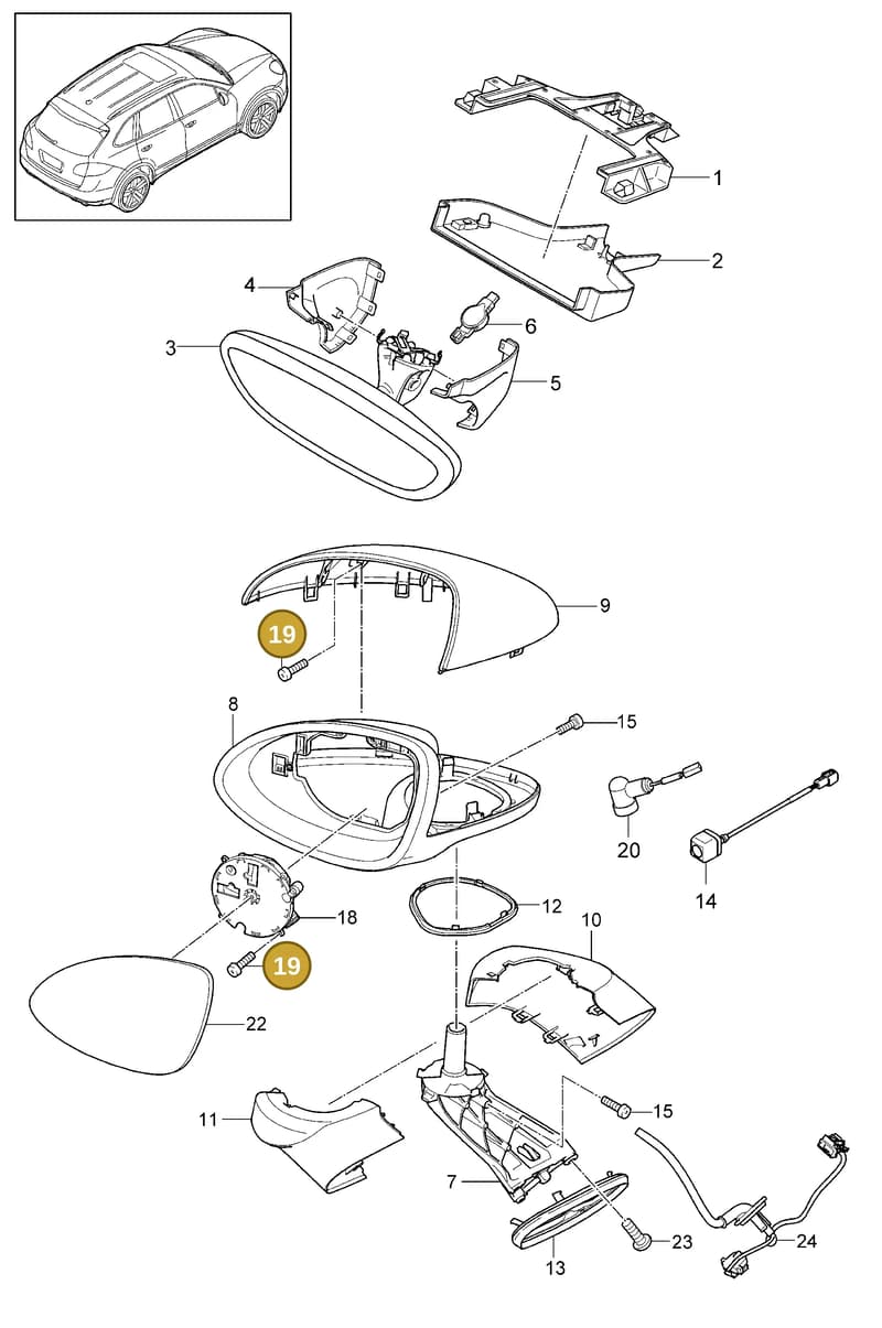 99914104302 — Porsche Cayenne (2010-2018) diagram p37809030, position 19
