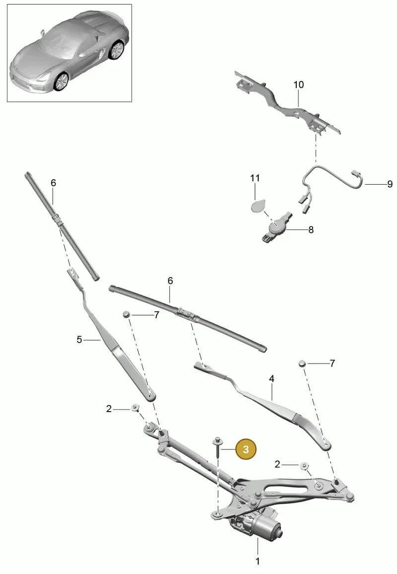 99914130401 — Porsche Boxster Spyder (2015-2016) diagram p46904000, position 3