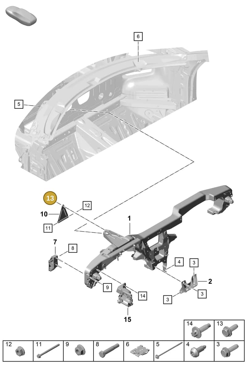 99914301301 — Porsche Boxster Spyder (2019-2020) diagram p55809150, position 13