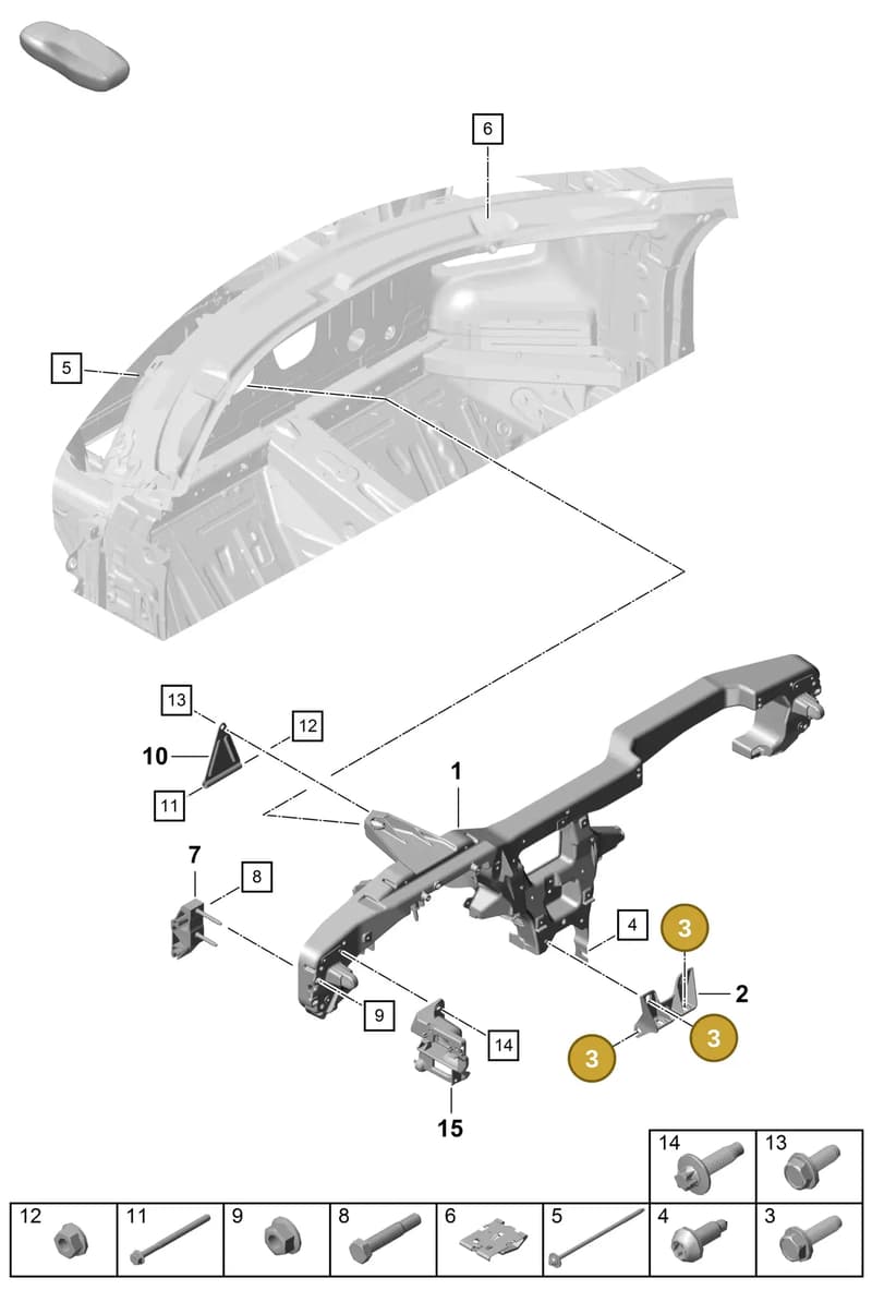 99914301401 — Porsche Boxster Spyder (2019-2020) diagram p55809150, position 3