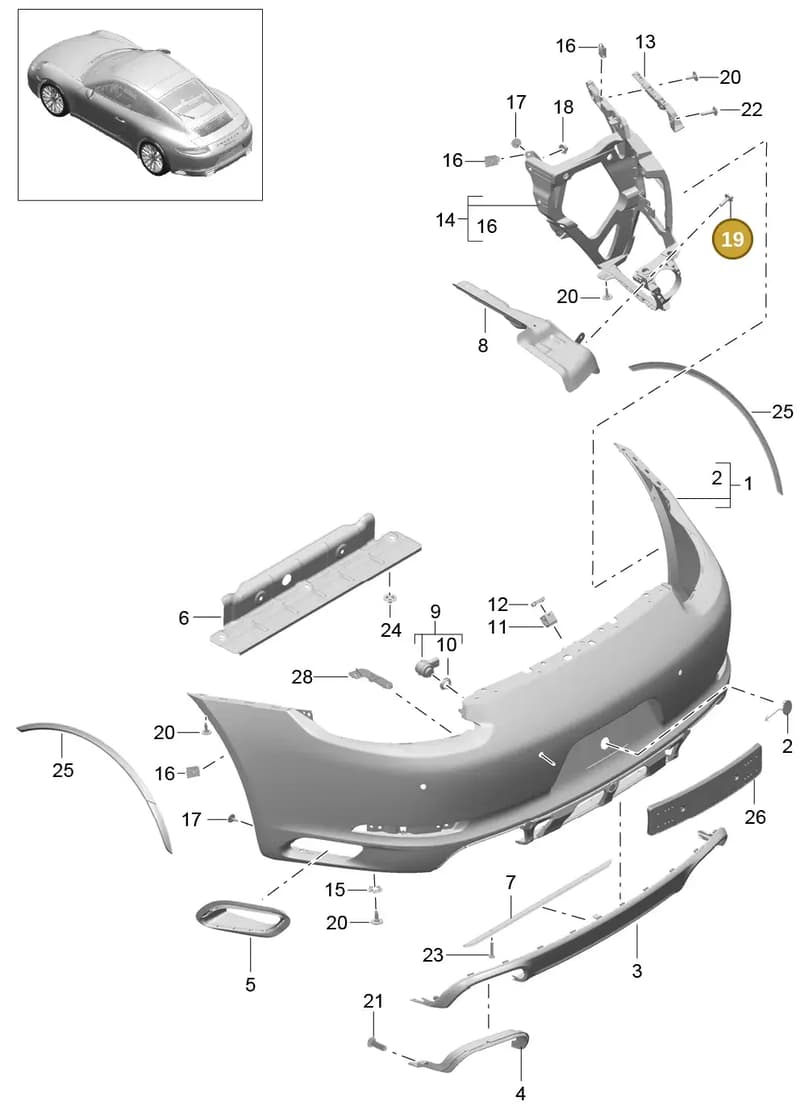 99914310101 — Porsche 911 (2016-2019) diagram p47802015, position 19
