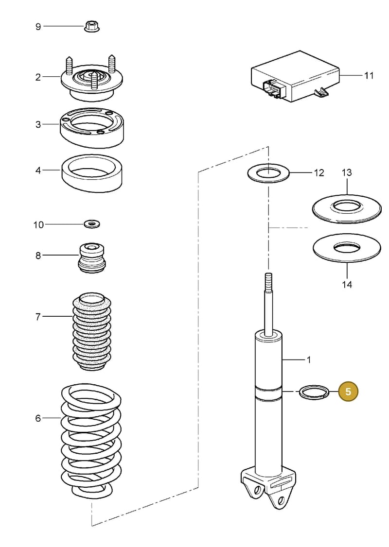 99915216300 — Porsche Carrera 4 Cabrio (2004-2008) diagram p26502000, position 5