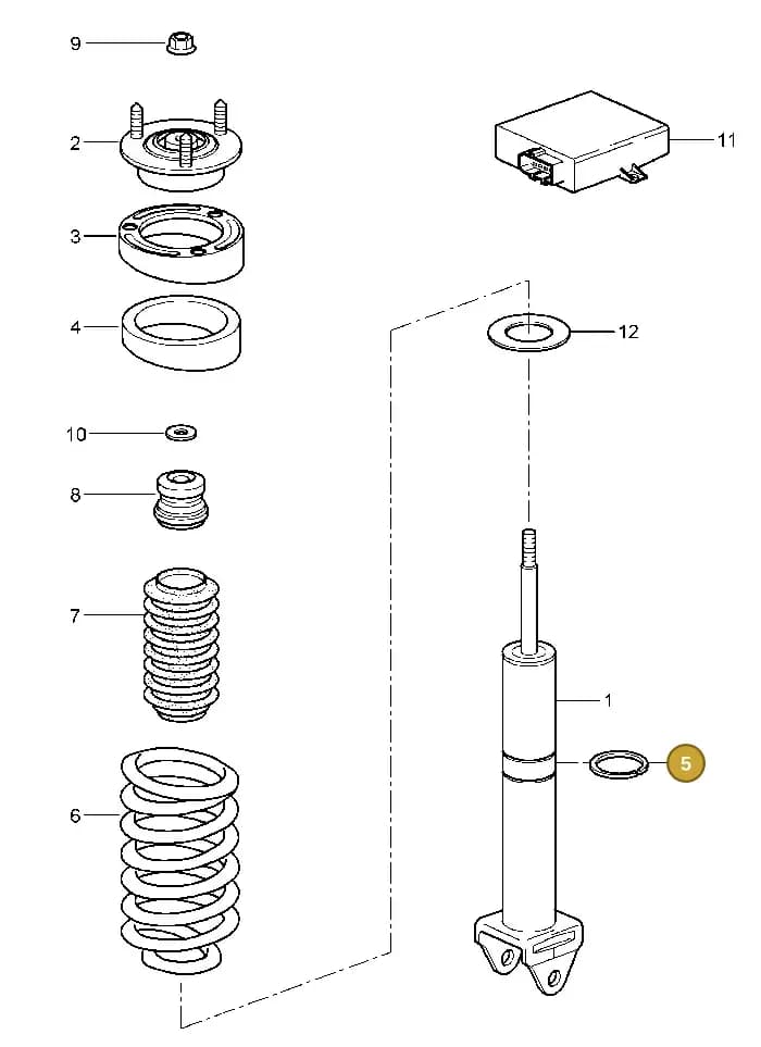 99915216300 — Porsche Turbo (2006-2009) diagram p30502000, position 5