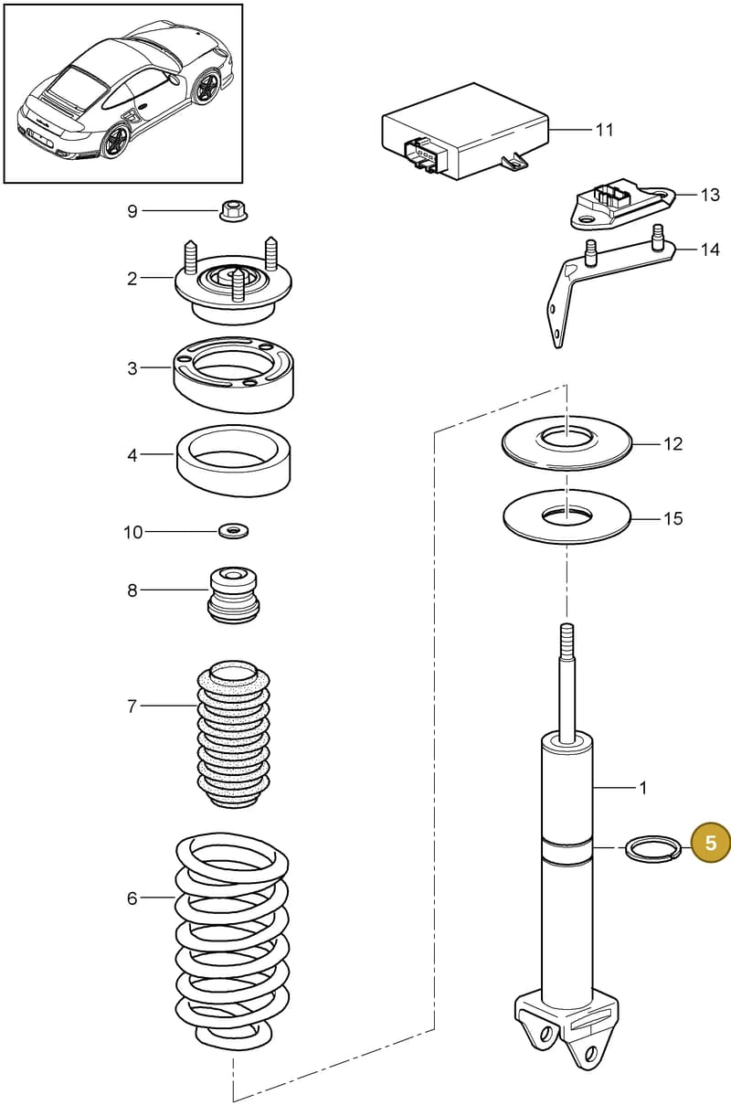 99915216300 — Porsche GT2 RS (2009-2012) diagram p36502000, position 5