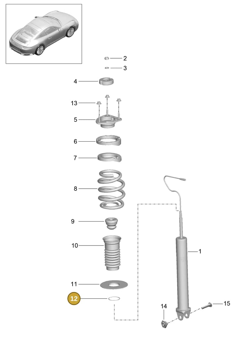 99915216300 — Porsche 911 (2016-2019) diagram p47502000, position 12