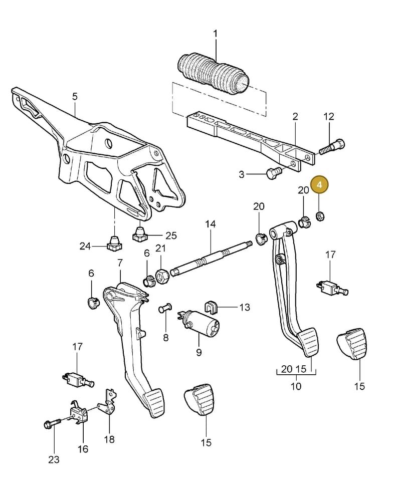 99916602201 — Porsche Boxster S (2004-2008) diagram p27702000, position 4