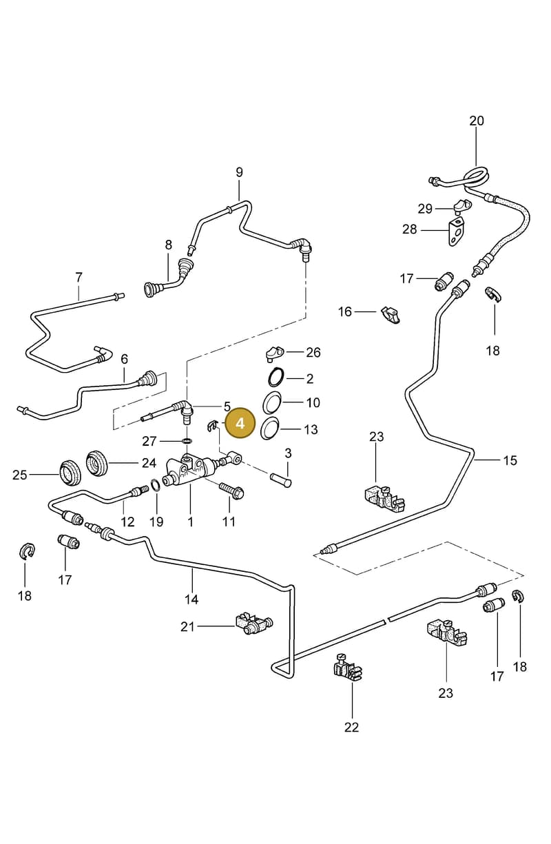 99916602201 — Porsche Cayman S (2005-2008) diagram p28702008, position 4