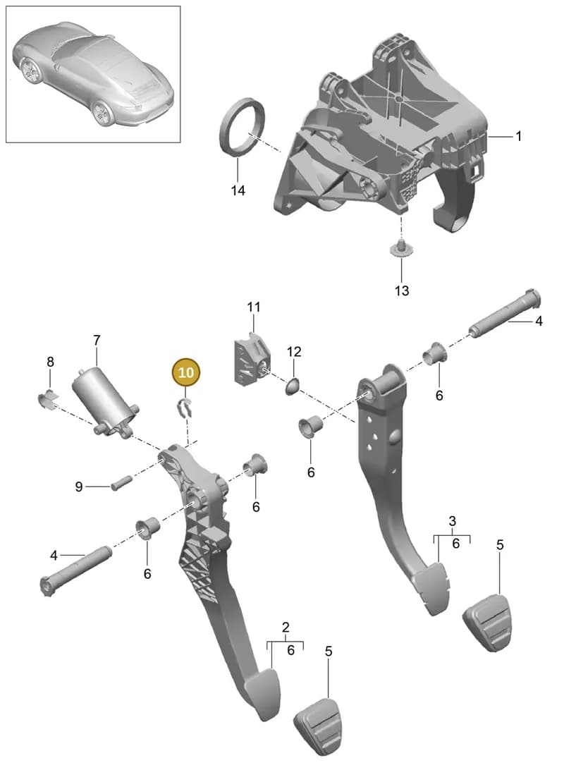 99916602201 — Porsche 991 Carrera 4 (2011-2016) diagram p38702000, position 10