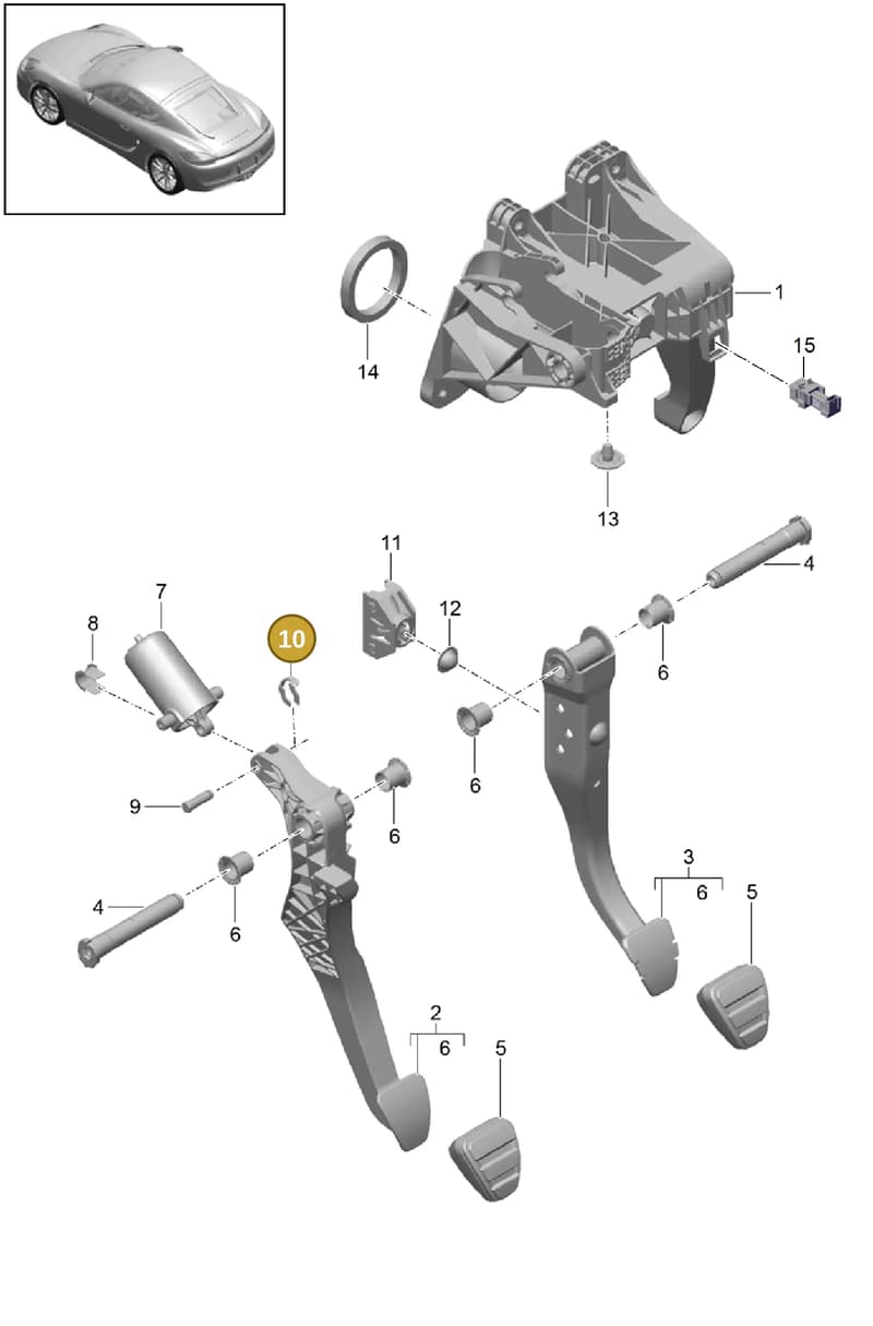 99916602201 — Porsche Cayman (2013-2016) diagram p40702000, position 10