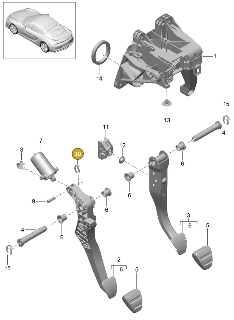 99916602201 — Porsche Cayman GT4 (2015-2016) diagram p45702000, position 10