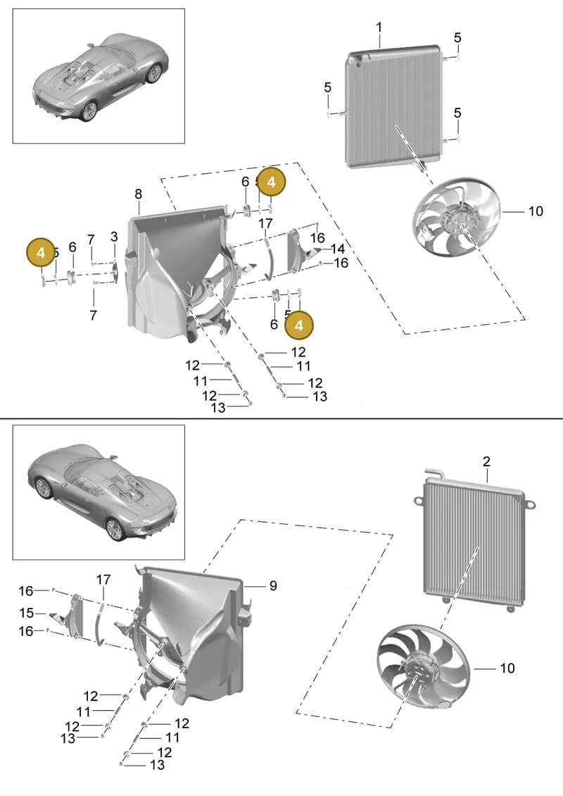 99916608309 — Porsche 918 Spyder (2014-2015) diagram p43105020, position 4