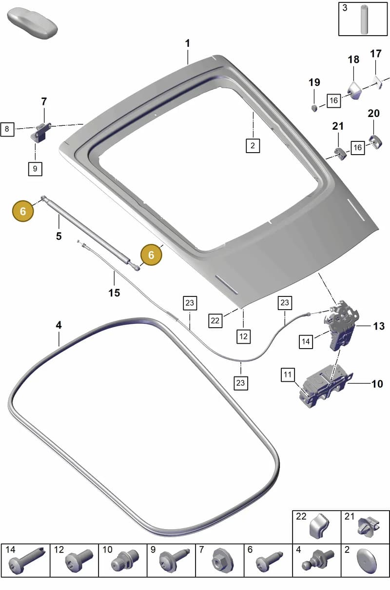 99916703001 — Porsche Cayman (2019-2022) diagram p55803050, position 6