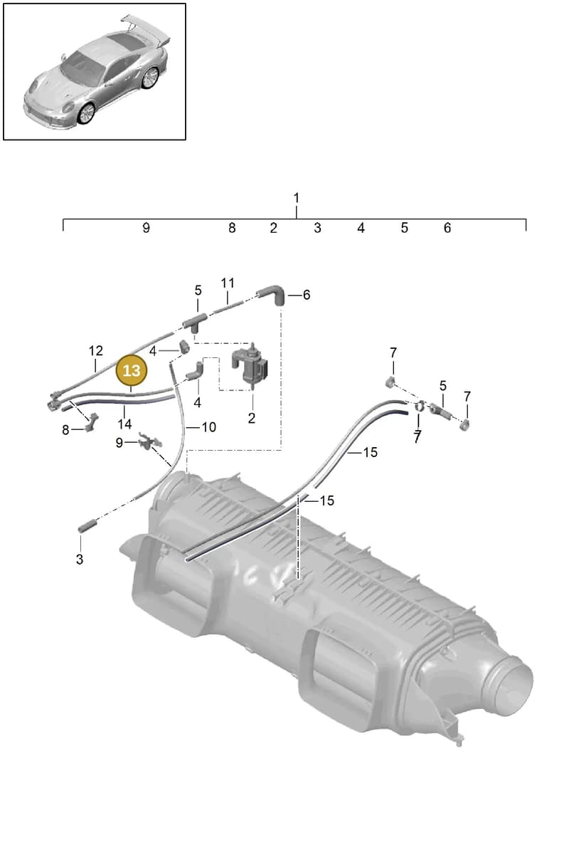 99918153840 — Porsche 911 (2013-2020) diagram p42106010, position 13