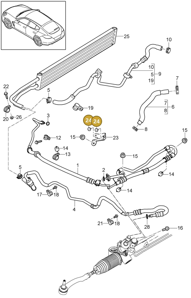 99919041401 — Porsche Panamera (2009-2016) diagram p35403010, position 24