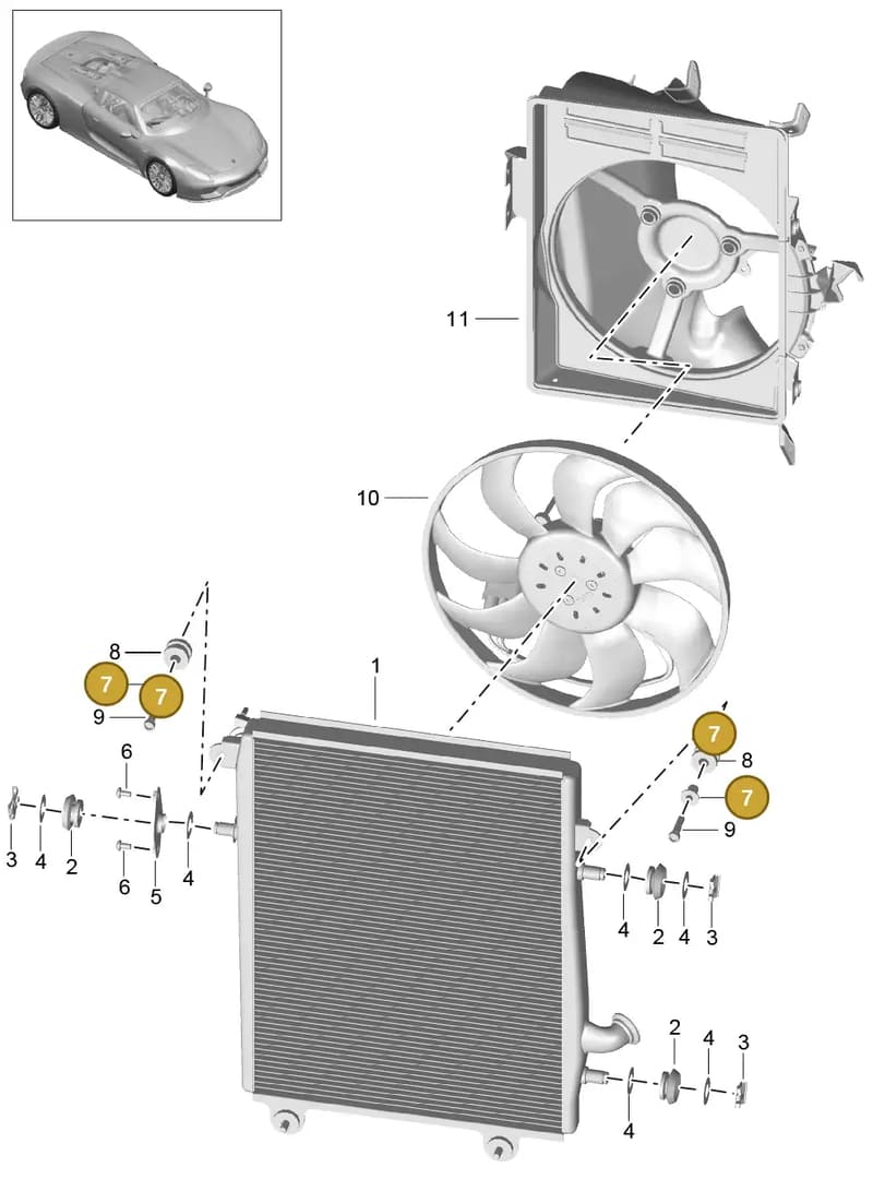 99920903701 — Porsche 918 Spyder (2014-2015) diagram p43104020, position 7