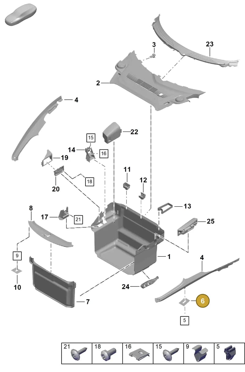 99920911340 — Porsche Boxster Spyder (2019-2020) diagram p55807000, position 6
