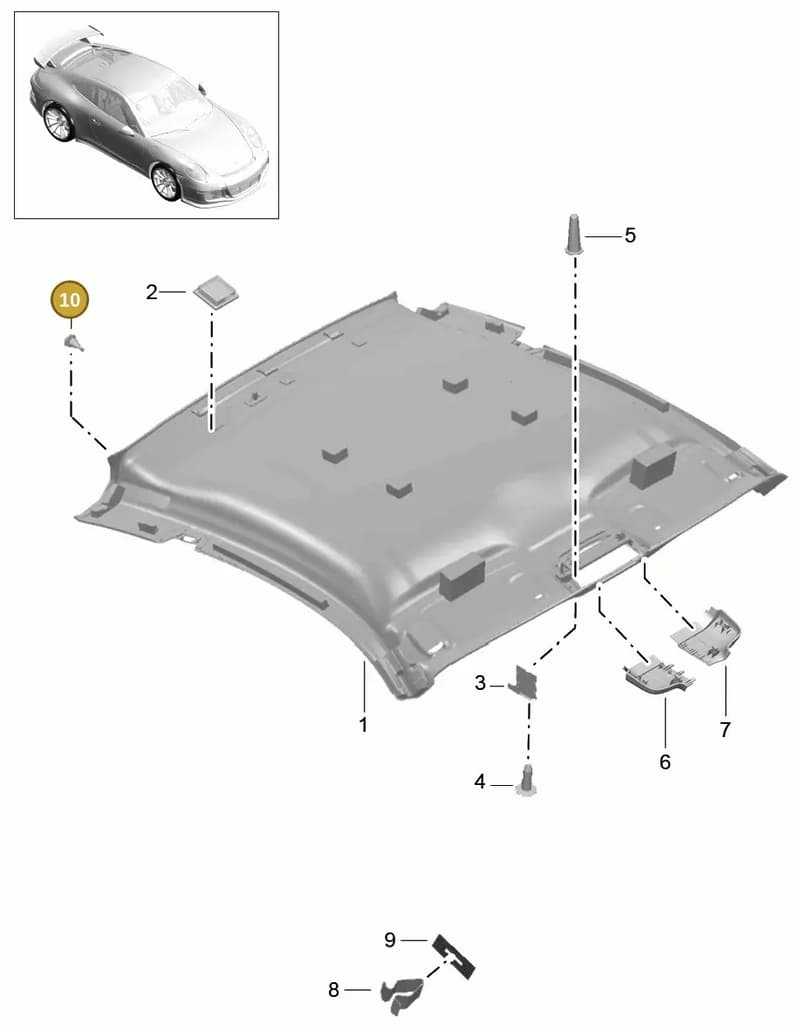 99920911601 — Porsche 911 (2013-2020) diagram p41807050, position 10