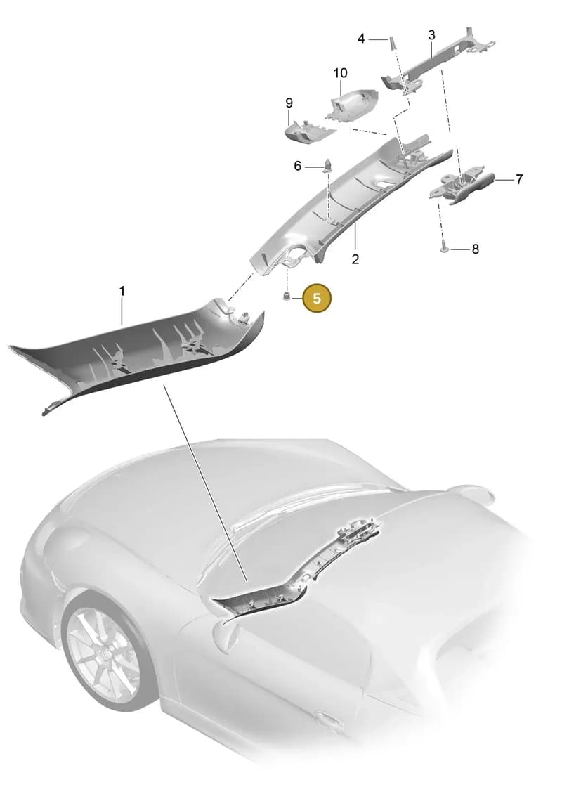 99920911601 — Porsche Boxster Spyder (2015-2016) diagram p46807050, position 5