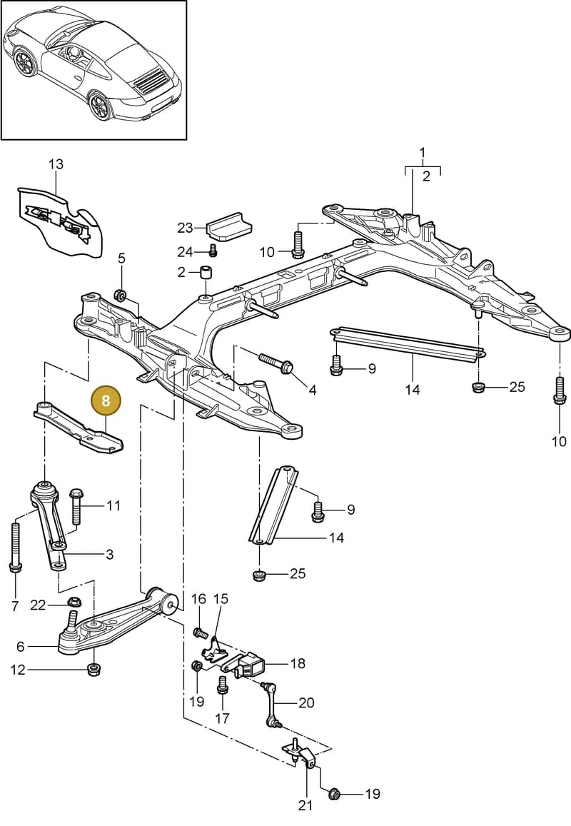 99921704204 — Porsche 911 Carrera (2008-2012) diagram p32401000, position 8