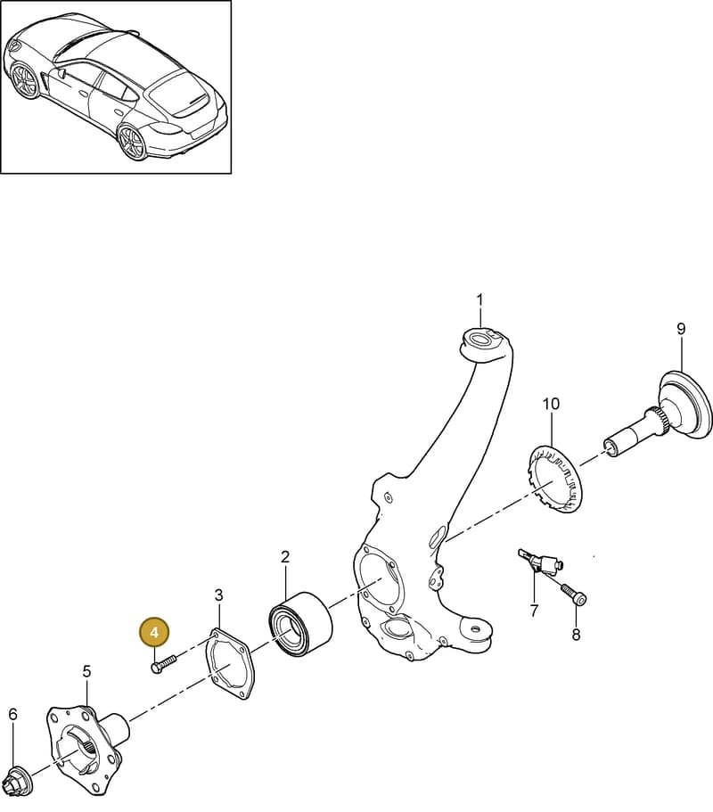 99921704204 — Porsche Panamera (2009-2016) diagram p35401010, position 4