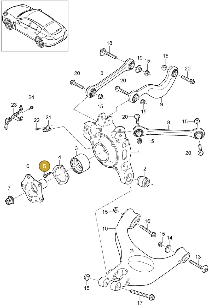 99921704204 — Porsche Panamera (2009-2016) diagram p35501000, position 5