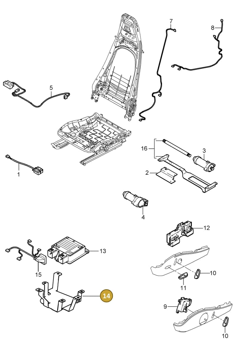 99923403400 — Porsche Turbo (2006-2009) diagram p30817060, position 14