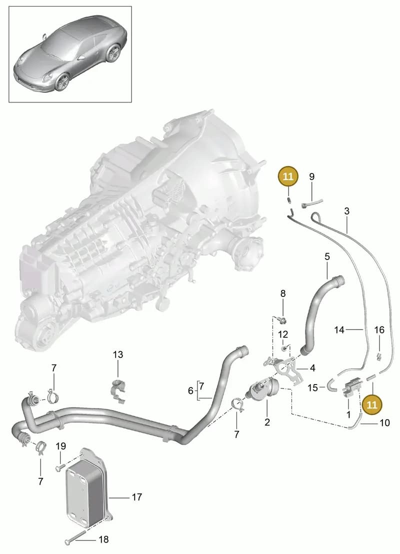 99923904040 — Porsche 991 Carrera 4 (2011-2016) diagram p38302015, position 11