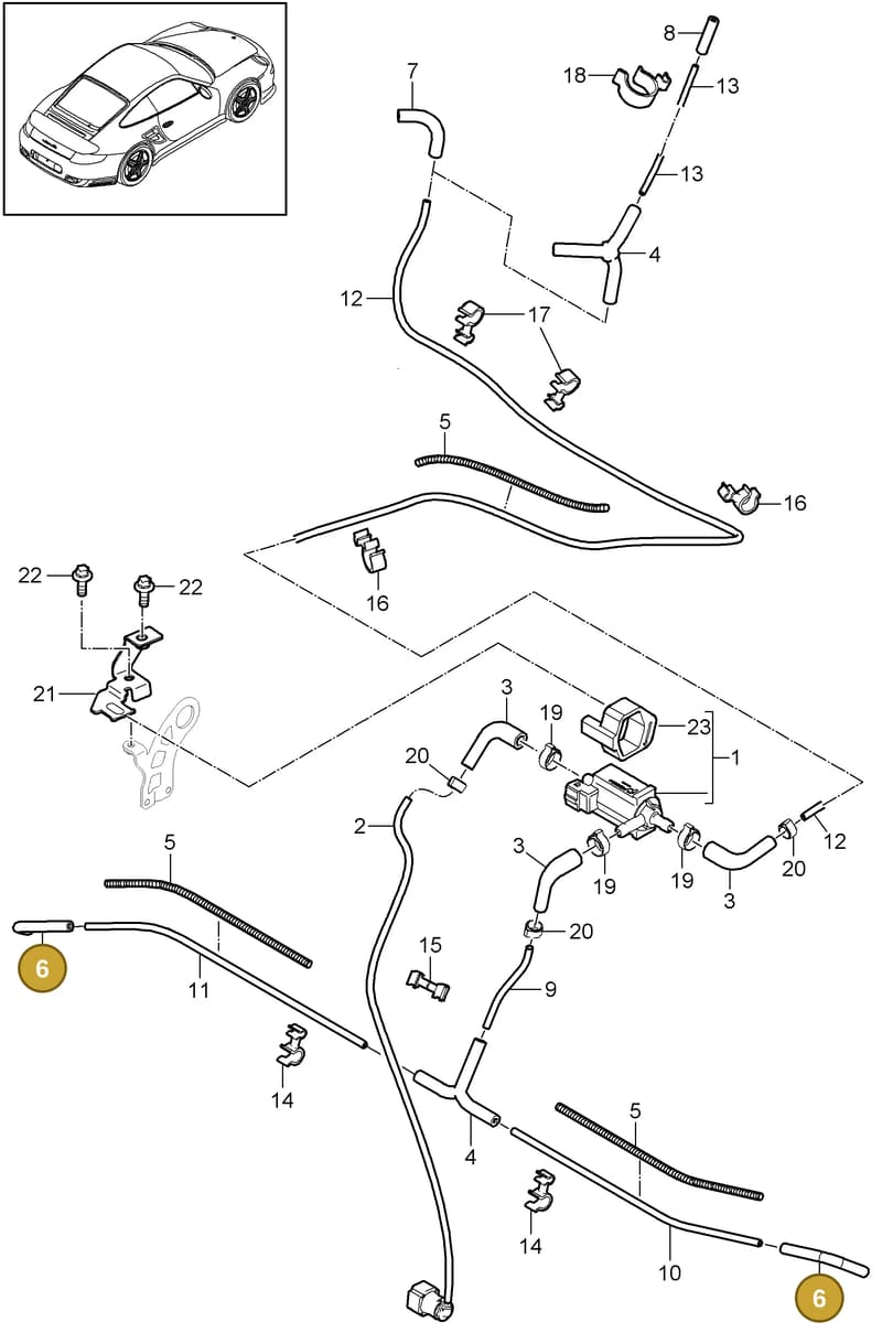99923904240 — Porsche GT2 RS (2009-2012) diagram p36107000, position 6