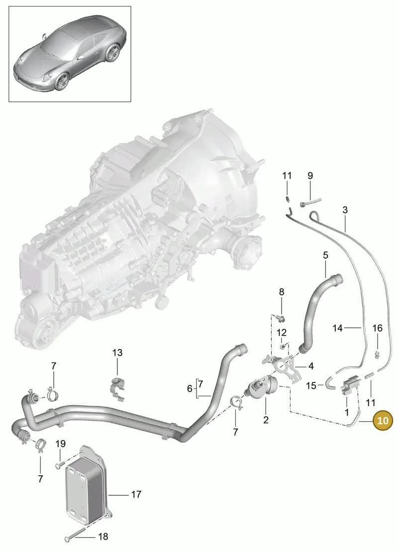 99923904440 — Porsche 991 Carrera 4 (2011-2016) diagram p38302015, position 10