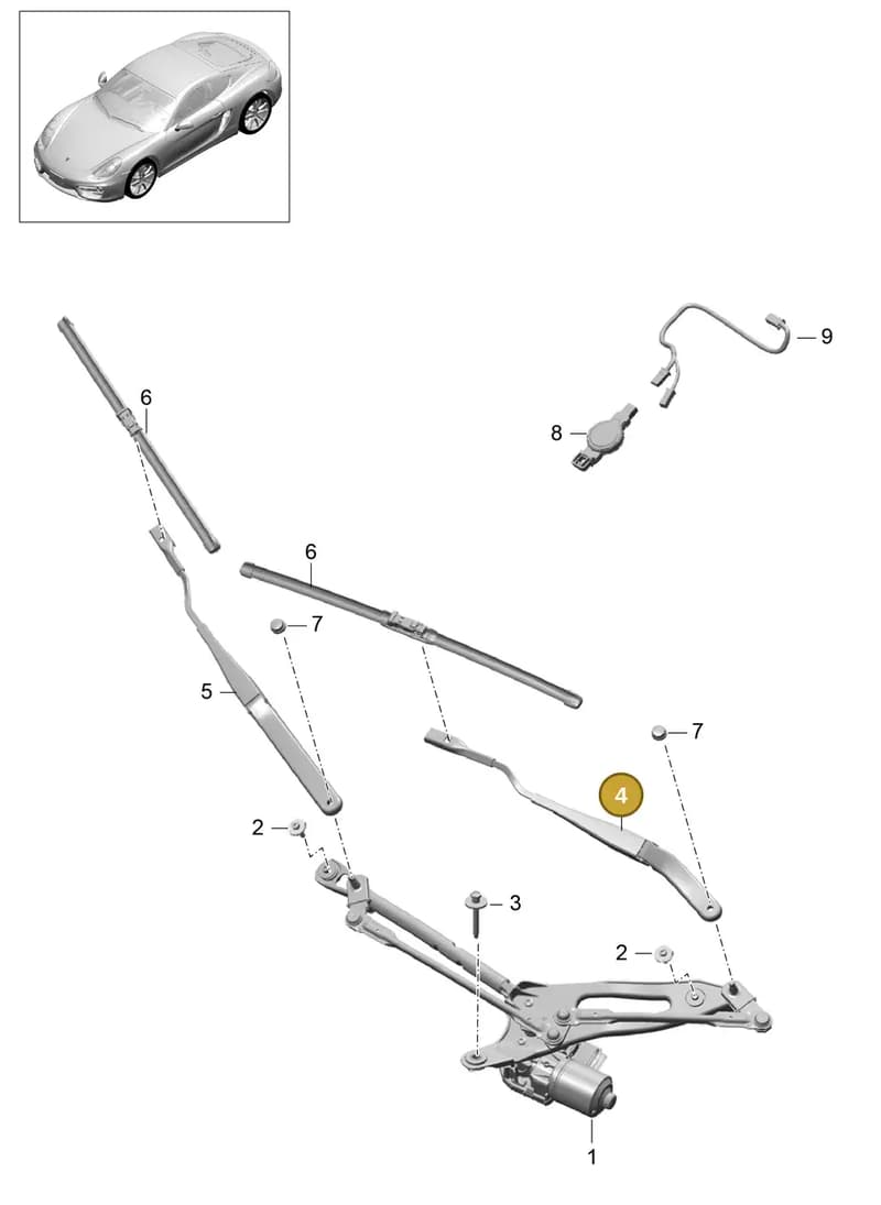 99950018300 — Porsche Cayman (2013-2016) diagram p40904000, position 4