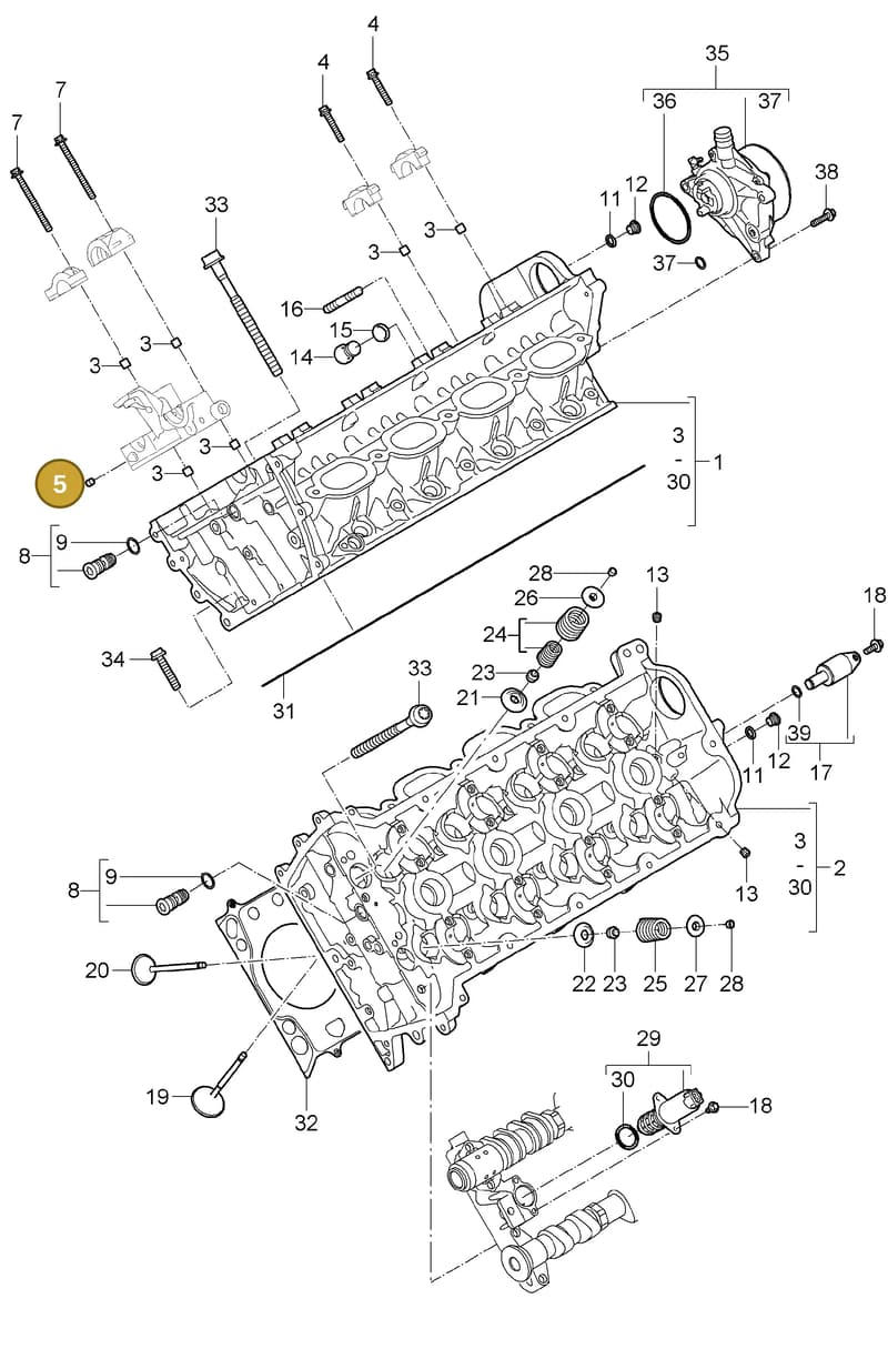 99950102330 — Porsche Cayenne (2007-2010) diagram p31103000, position 5