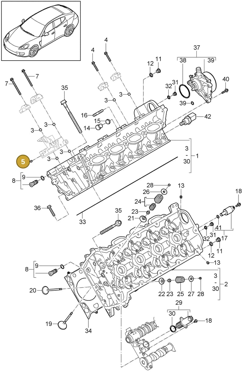 99950102330 — Porsche Panamera (2009-2016) diagram p35103000, position 5