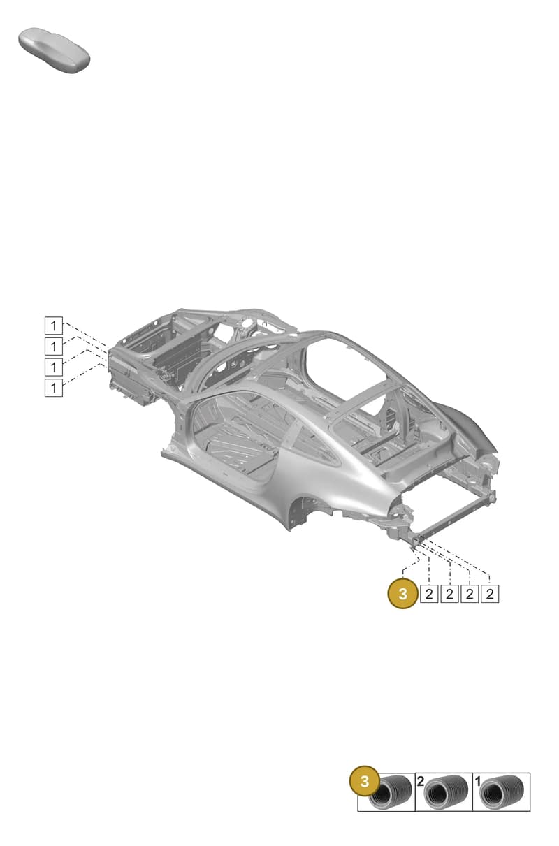 99950425100 — Porsche 911 (2018-2024) diagram p53806600, position 3